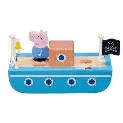 Bandai Peppa Pig - Barco De Madera Con Figura